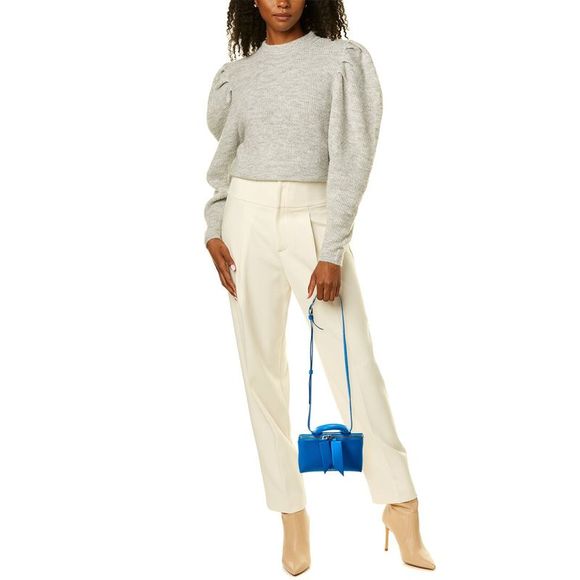 The Attico Friday Mini Leather Shoulder Bag, Blue - Picture 4 of 4